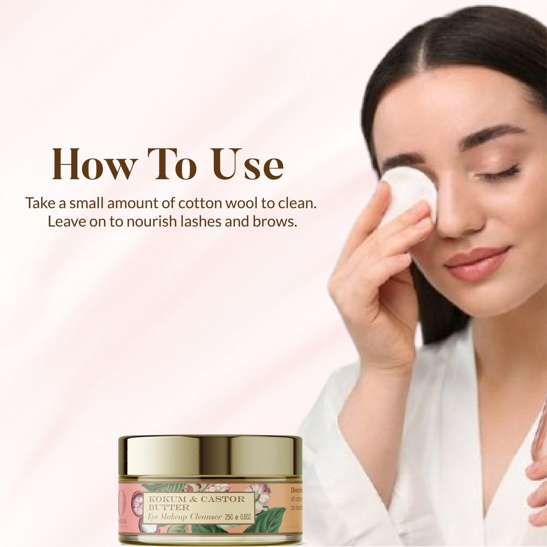 Tips of use Kokum And Castor Butter to nourish lashes and brows - Ohria Ayurveda