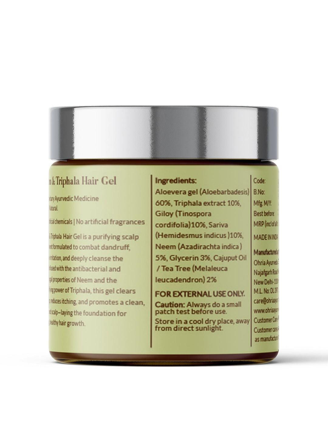 Neem and Triphala Anti Dandruff Hair Gel OHRIA AYURVEDA