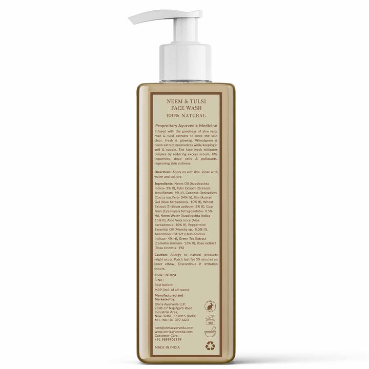 Neem & Tulsi Face Wash- Anti Acne OHRIA AYURVEDA