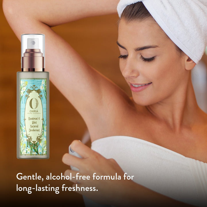 Raatrani & Mint Natural Deodorant- Soothing and Refreshing OHRIA AYURVEDA