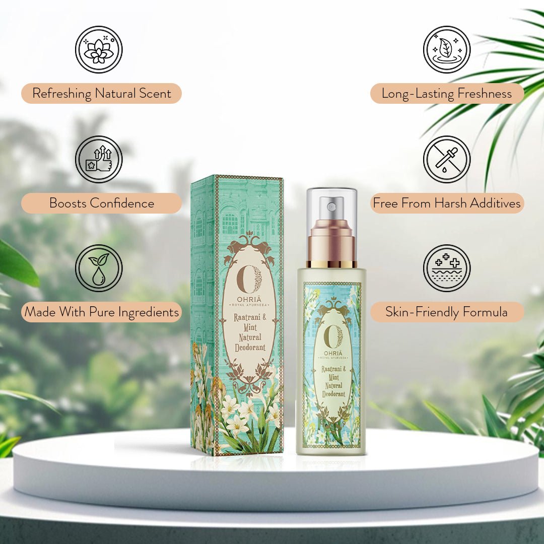Raatrani & Mint Natural Deodorant- Soothing and Refreshing OHRIA AYURVEDA