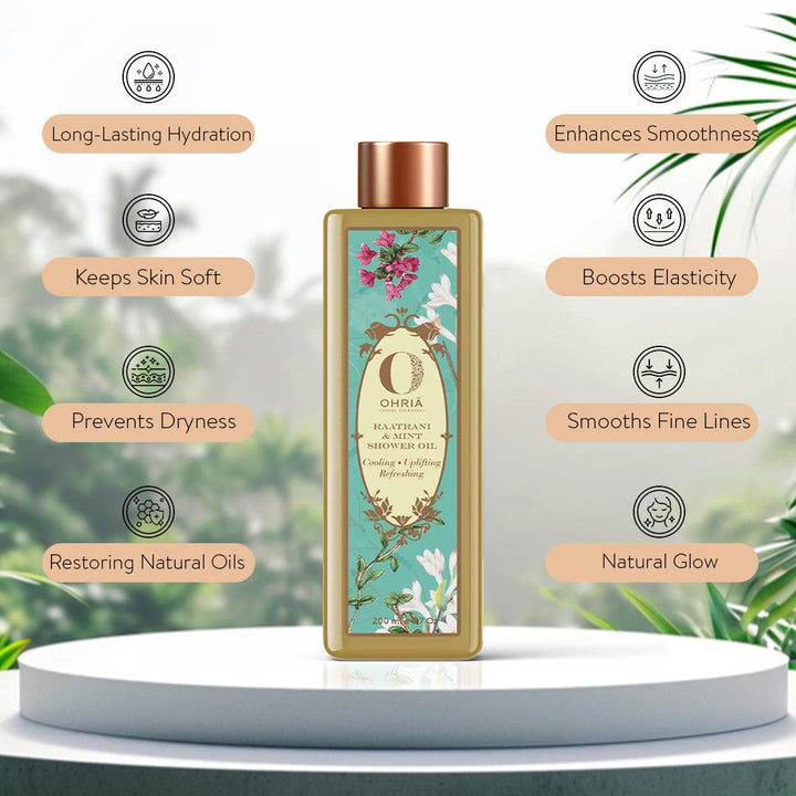 Raatrani & Mint Shower Wash- Refreshing and Cooling OHRIA AYURVEDA