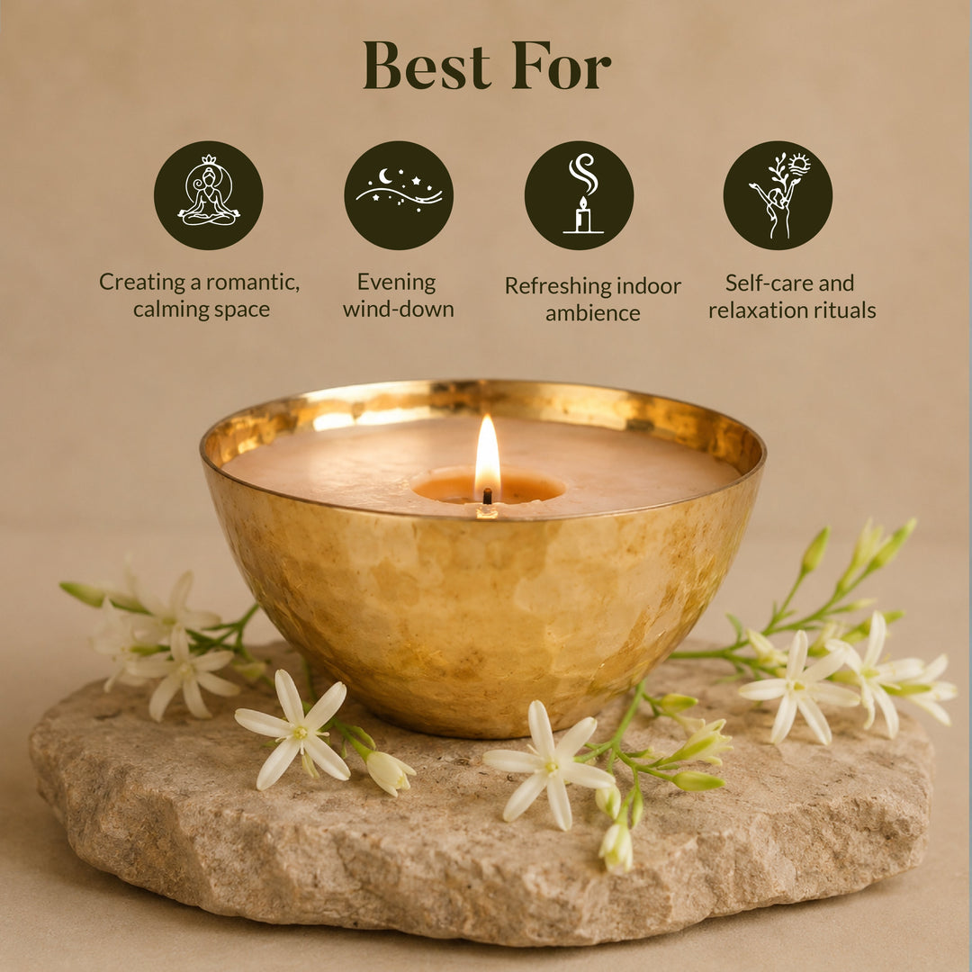 RAATRANI & MINT LUXURY COPPER DIYA CANDLE OHRIA AYURVEDA
