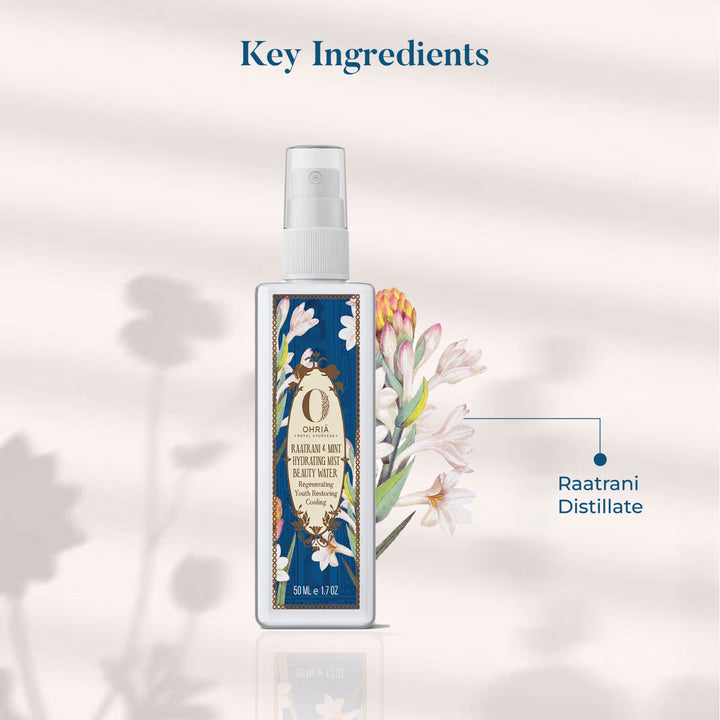 Raatrani & Mint Facial Mist Beauty Water OHRIA AYURVEDA
