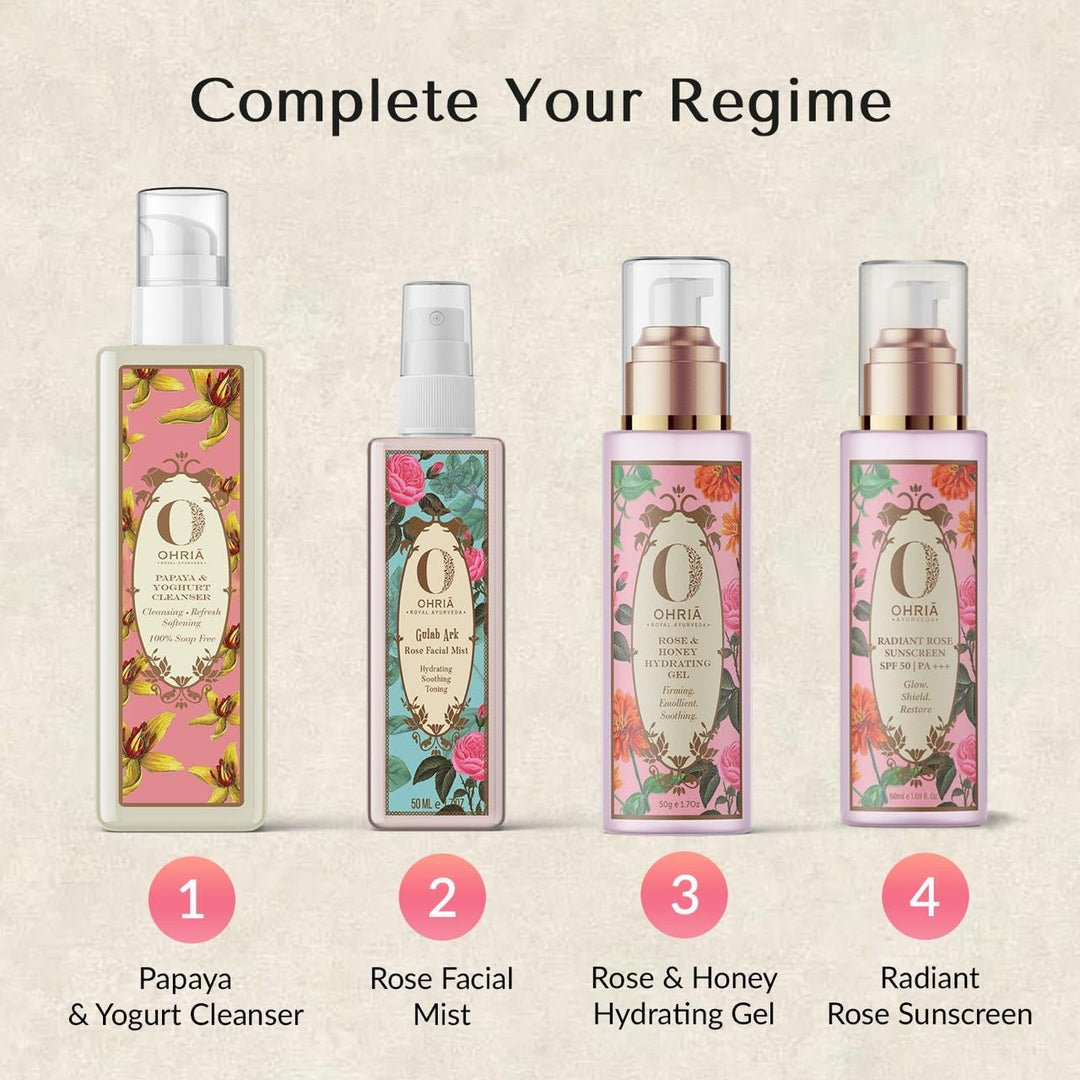 Radiant Rose Sunscreen's Regime - OHRIA AYURVEDA