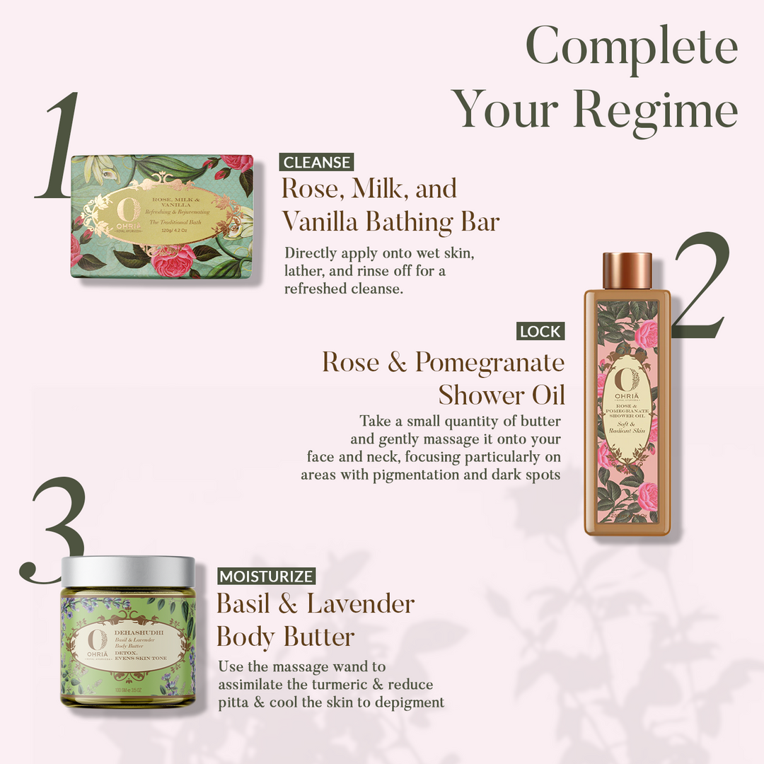 Rose, Milk & Vanilla Bathing Bar- Deep Nourishment OHRIA AYURVEDA