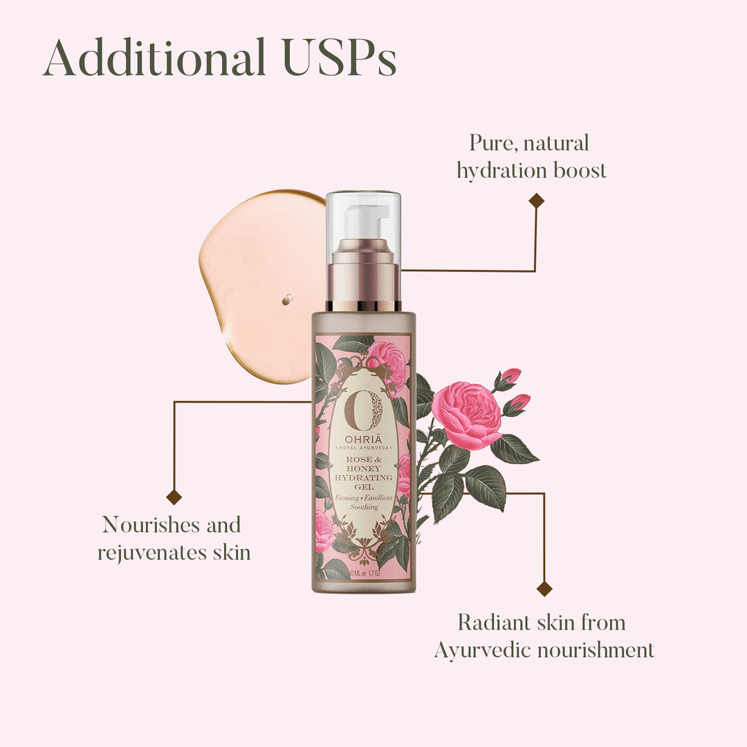 Rose & Honey Hydrating Gel- Deep Hydration OHRIA AYURVEDA