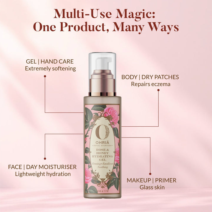 Rose & Honey Hydrating Gel- Deep Hydration OHRIA AYURVEDA