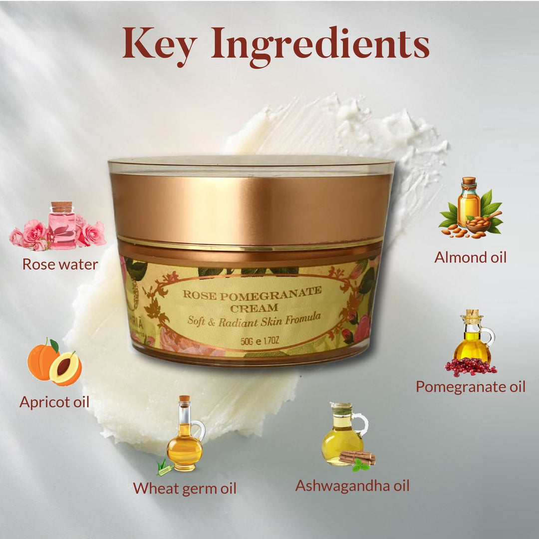 Rose & Pomegranate Cream - Day long hydration OHRIA AYURVEDA