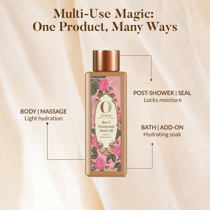 Rose & Pomegranate Shower Oil OHRIA AYURVEDA