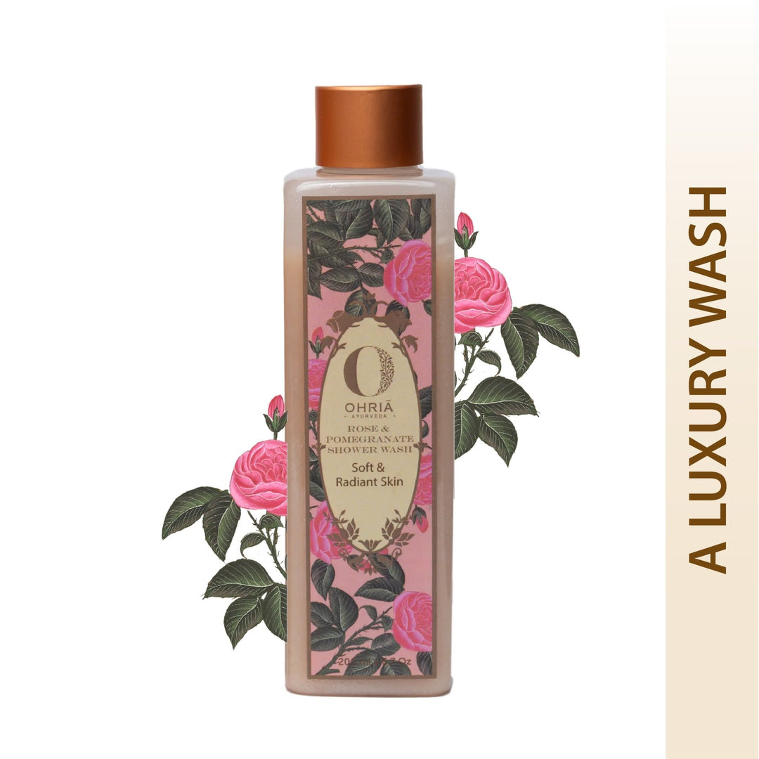 ROSE & POMEGRANATE SHOWER WASH- A Luxury Wash OHRIA AYURVEDA