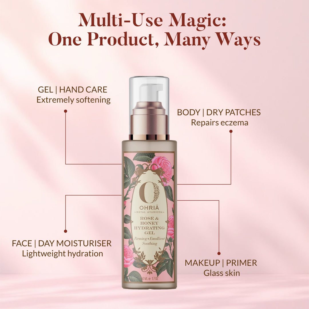 Rose & Honey Hydrating Gel- Deep Hydration OHRIA AYURVEDA