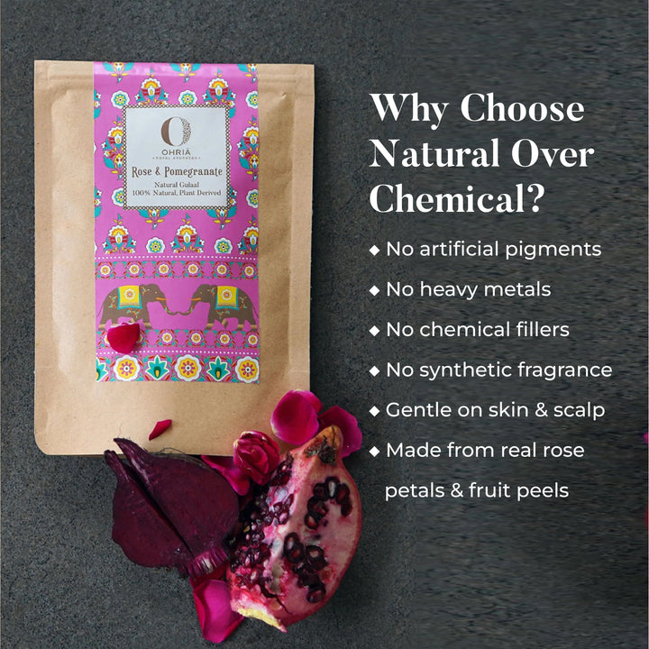 Rose & Pomegranate Natural Holi Color OHRIA AYURVEDA