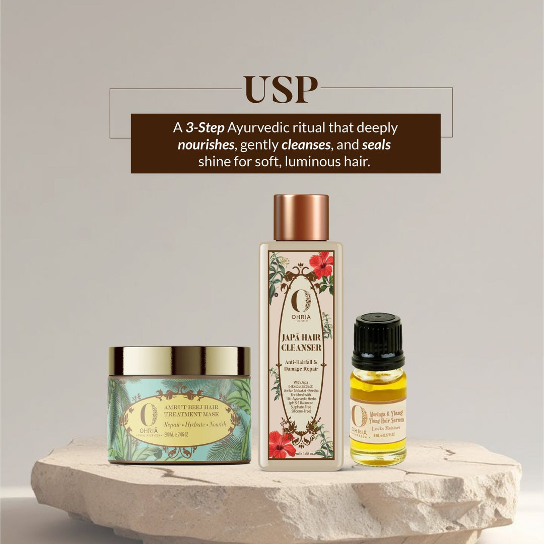 Shiny & Lustrous Hair Ritual OHRIA AYURVEDA