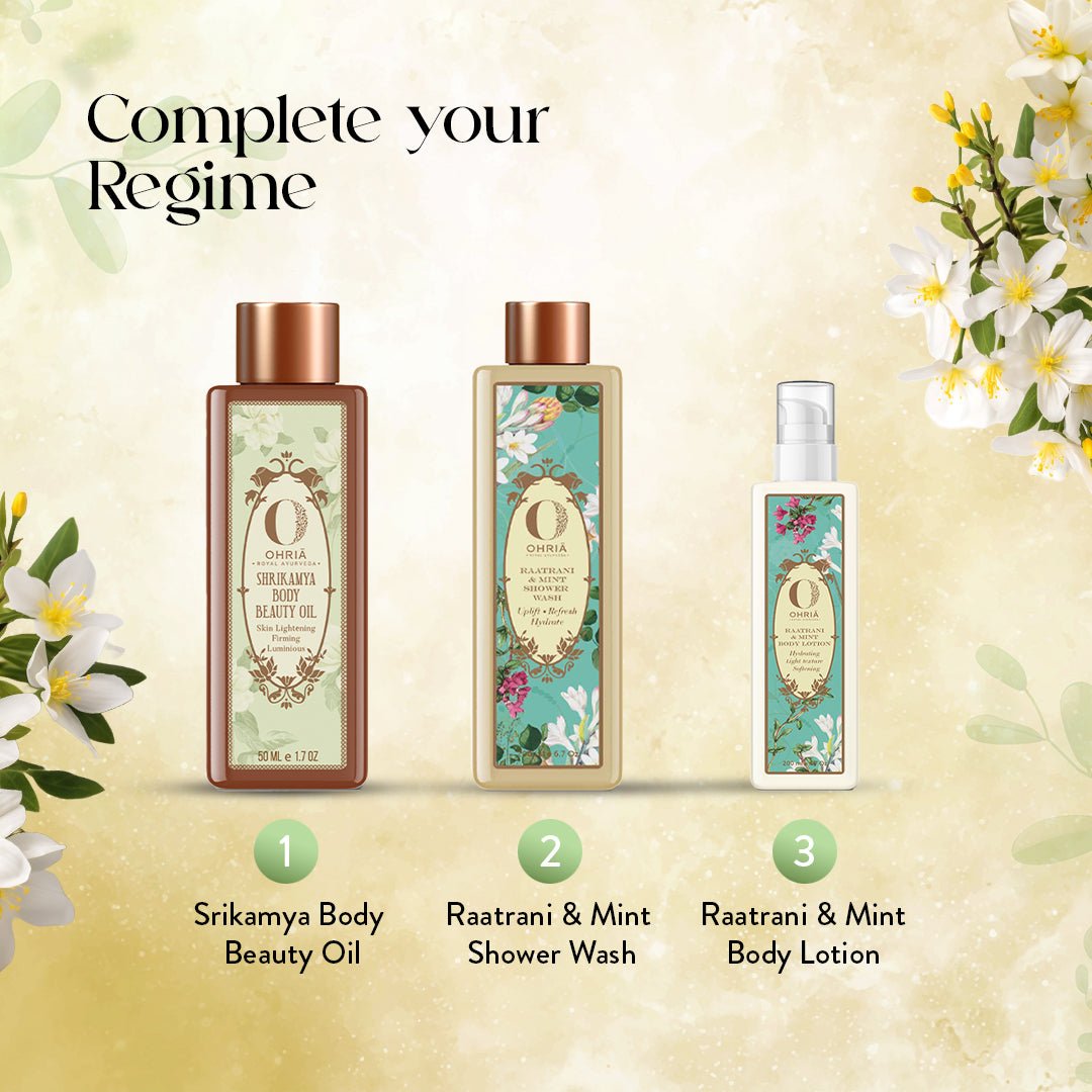 Complete Regime of Shrikamya Body Massage Oil - OHRIA AYURVEDA