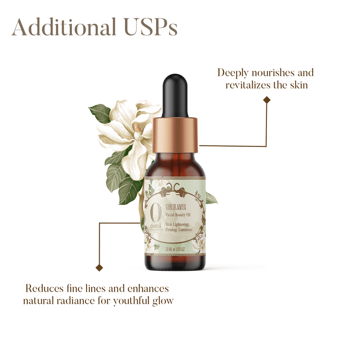 Shrikamya Facial Beauty Oil- Skin Brightening OHRIA AYURVEDA