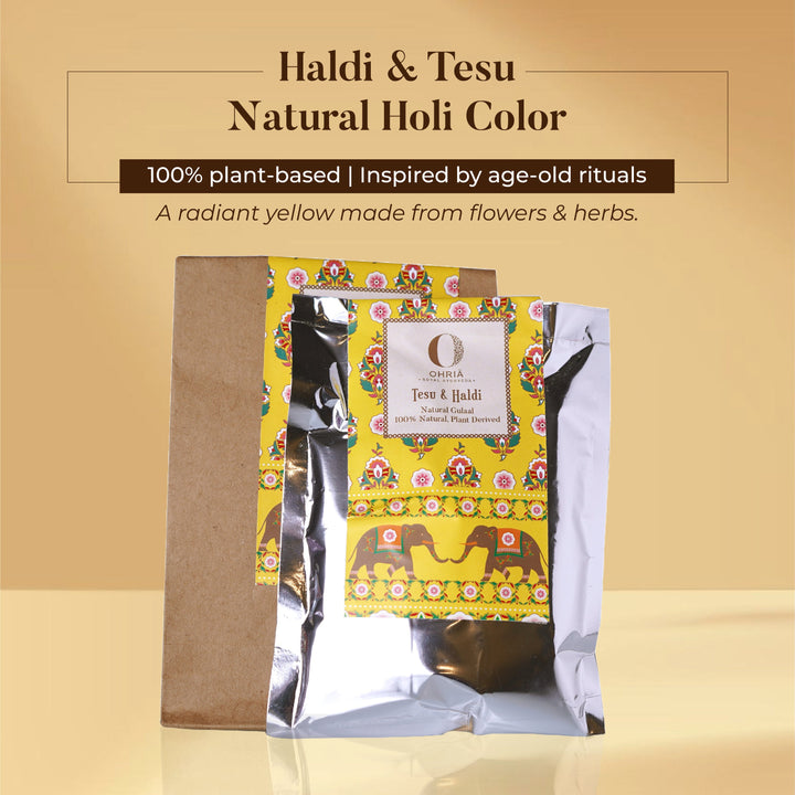 Haldi & Tesu Natural Holi Color OHRIA AYURVEDA