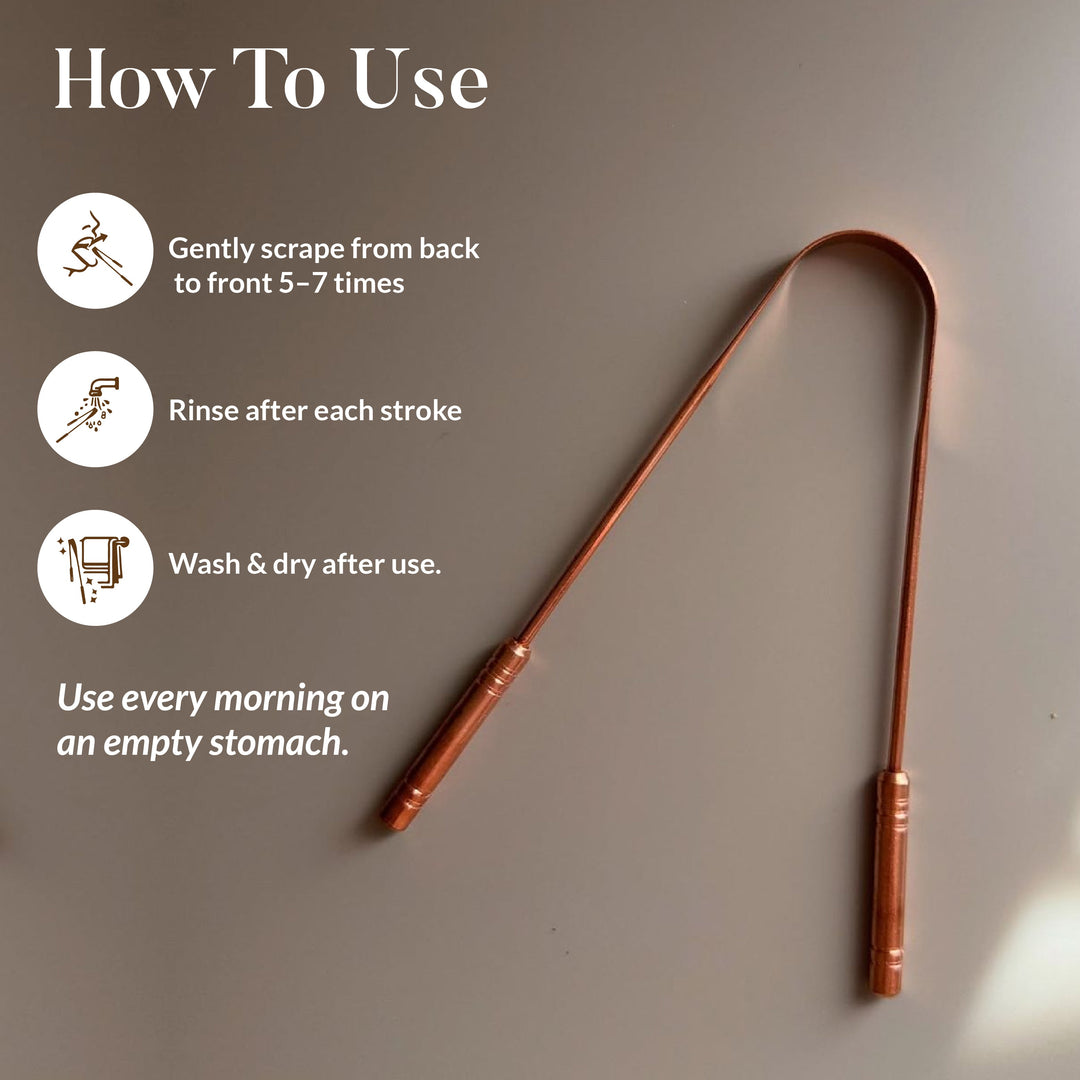 Pure Copper Tongue Cleaner- Detoxifying OHRIA AYURVEDA