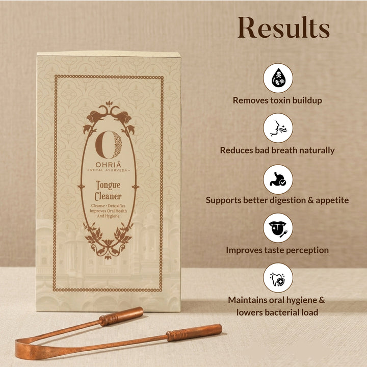 Pure Copper Tongue Cleaner- Detoxifying OHRIA AYURVEDA