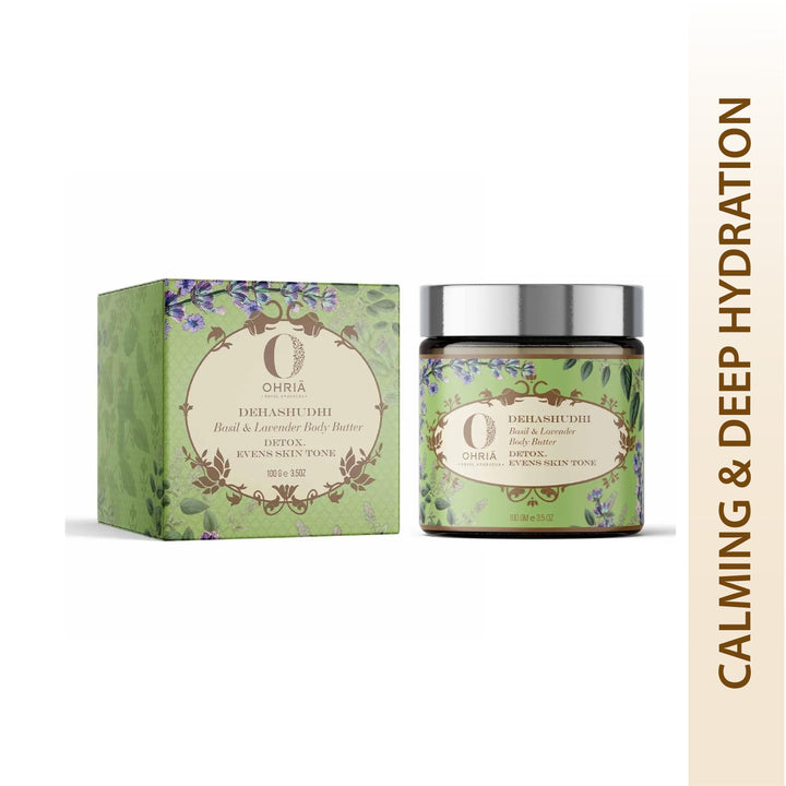 Basil & Lavender Body Butter- Calming & Deep Hydration OHRIA AYURVEDA