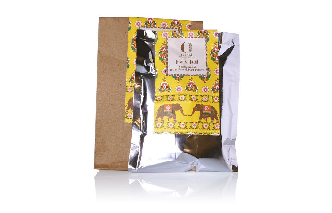 Yellow Holi Colors Gift Box - OHRIA AYURVEDA