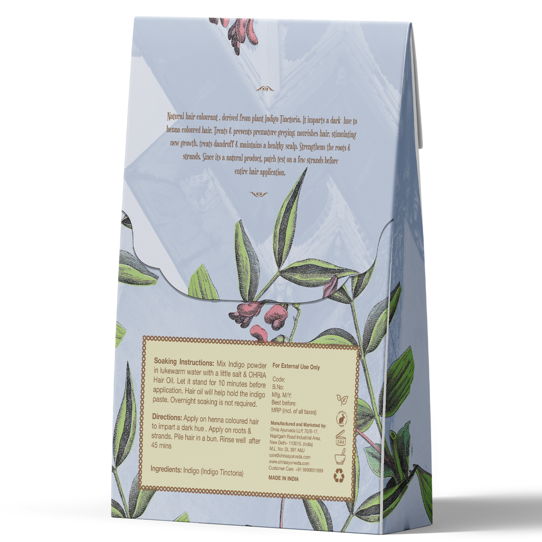 Natural and Pure Indigo powder for hair - Ohria Ayurveda